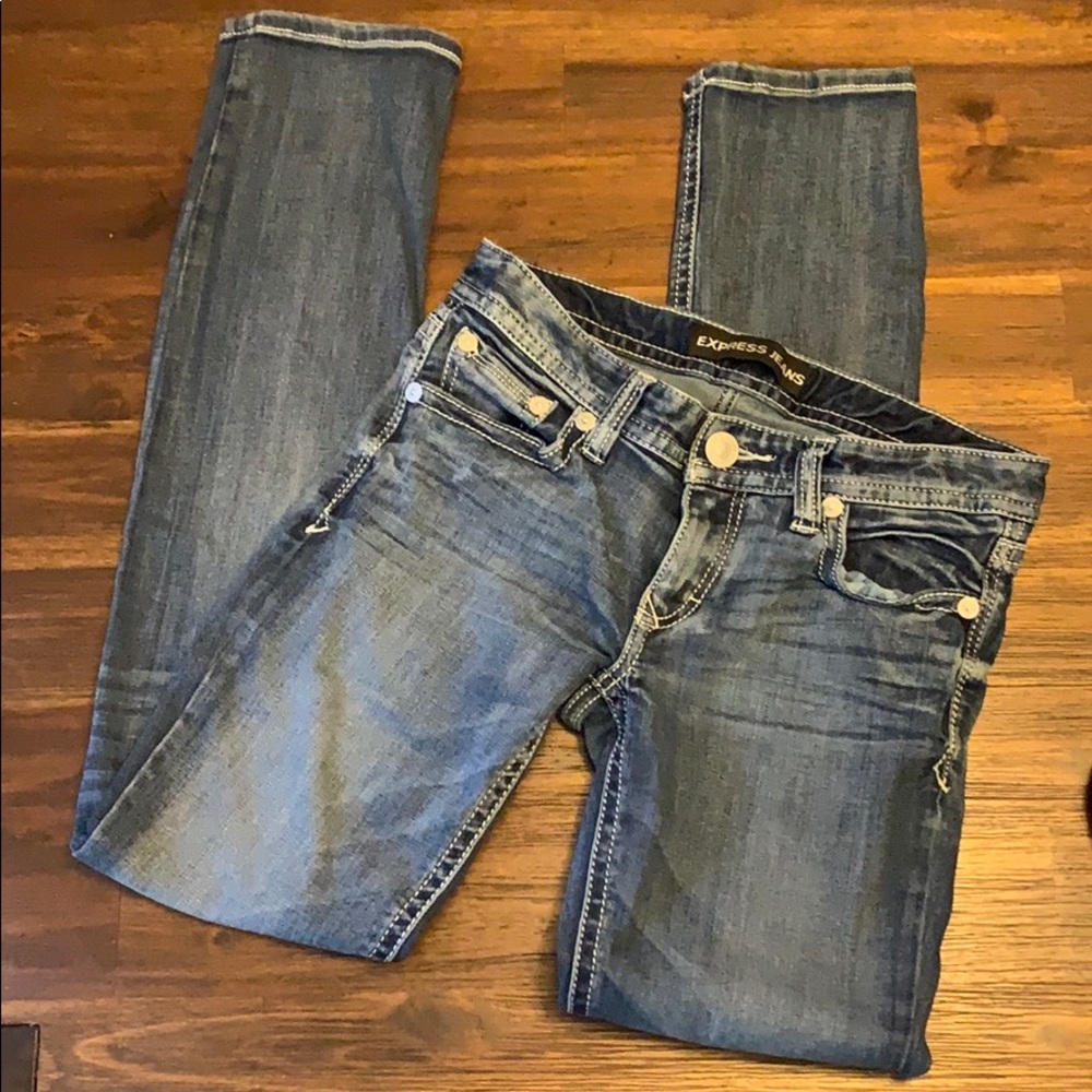 Express Skinny Jean - Stella Low Rise Thick Stitch